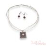 Copper Heart Necklace and Earrings Set