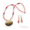 Amber Sunset Necklace and Earrings Set