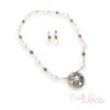 Freshwater Pearl, Crystal and Gold Necklace Set