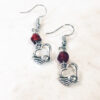 Black and White "Wish" Charm Bracelet and Earrings Set - Image 3