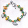 University of Miami Football Bracelet and Earrings Set Football Charm Set - Image 2