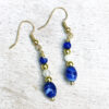 Blue and White Agate and Quartz Necklace and Earrings Set - Image 2