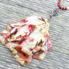 Orange, Red and Yellow Scarf Tassel Necklace and Earrings Set - Image 3