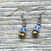 Blue and Black Fiber Tassel Necklace and Earring Set - Image 2