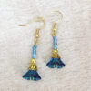 Turquoise and Wood Multi-strand Bracelet and Earring Set - Image 3