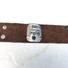 Brown Suede Cuff with Braver Owl Saying - Image 2