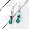 Aqua Shell Multi-Strand Bracelet & Earrings Set