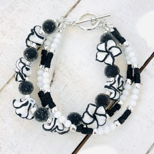 White Freshwater Pearl and Glass Gold-Tone Multi-Strand Bracelet & Earrings Set (Copy)