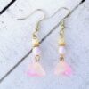 Pink and Yellow Tulip Multi-Strand Bracelet & Earrings Set - Image 3