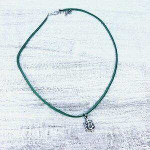Turtle Green Suede Necklace