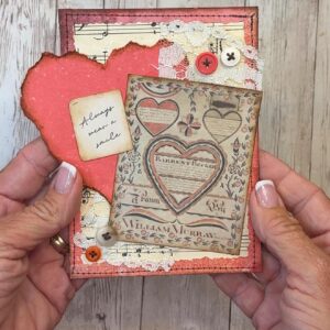 Vintage Folk Art Journaling Card | 1700s Family Record Ephemera | Fraktur Inspired Junk Journal Card | Handmade Historical Collage