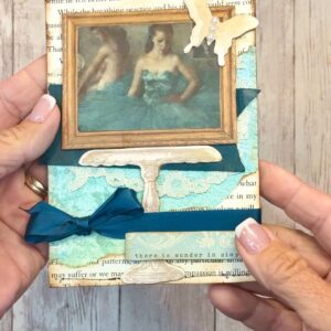 Vintage Ballerina Journaling Card | Grigory Gluckmann Debut | Dark Academia Ephemera | Handmade Junk Journal Card | OOAK Collage