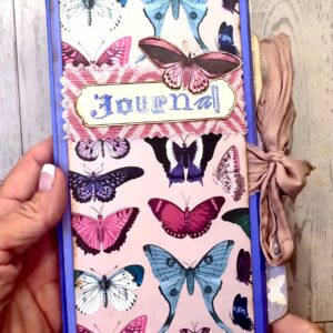 Handmade Envelope Junk Journal, Butterfly Mini Album, Botanical Journal, Mixed Media Memory Book, Handmade Paper Album